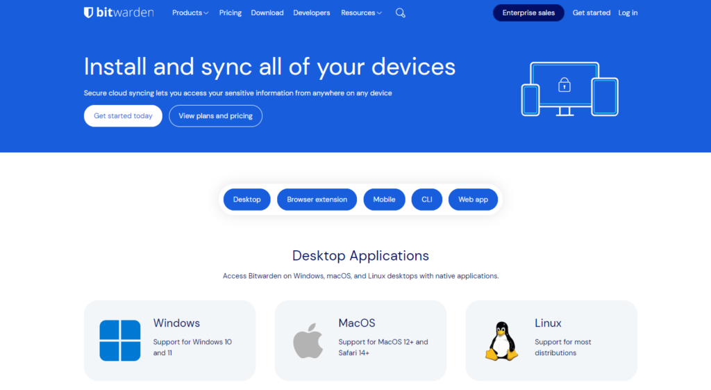 Bitwarden installation platform 